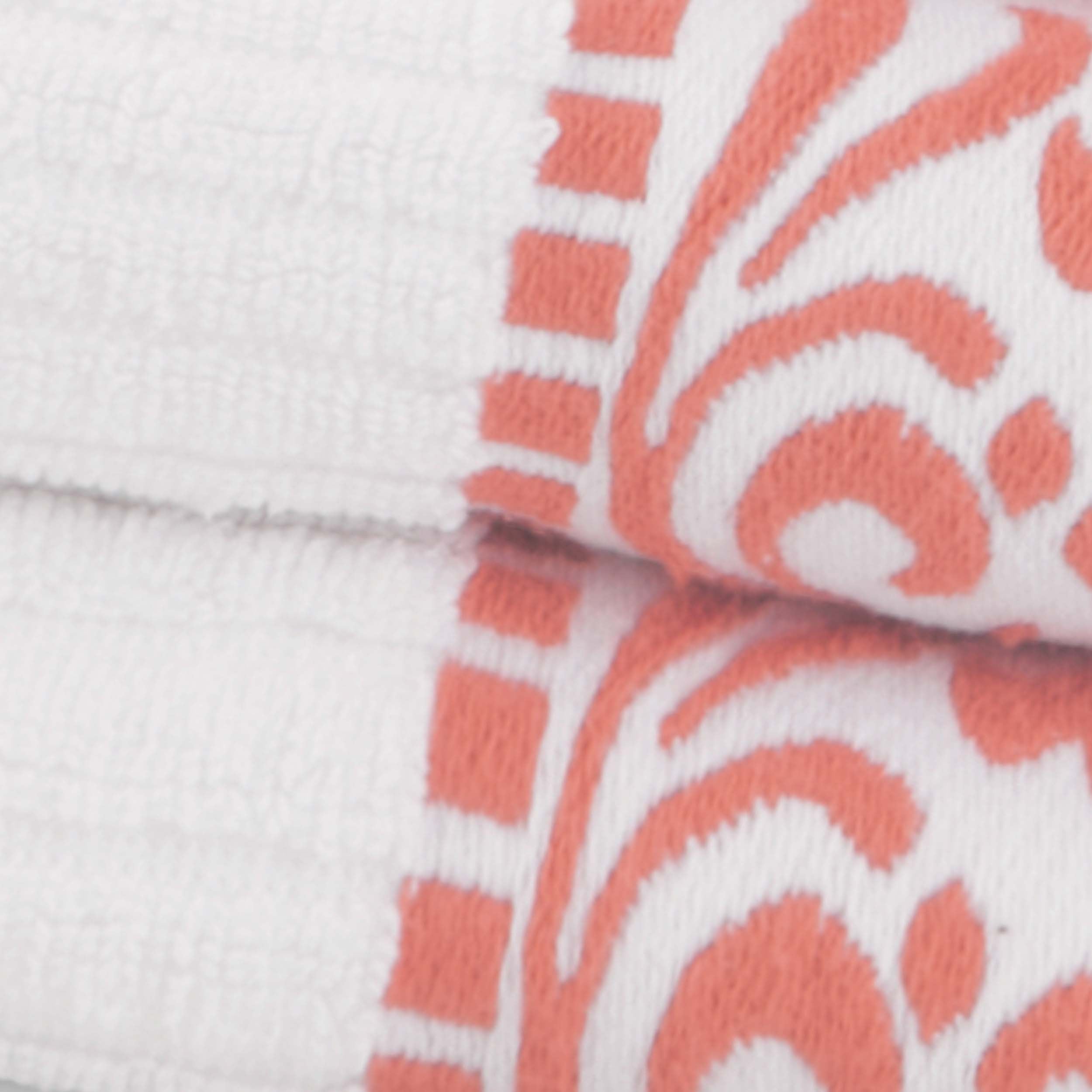 Premium Athens Cotton Greek Scroll & Floral 4-Piece Bath Towel Set - Soft & Absorbent for Spa, Bathroom & Guest Room Decor