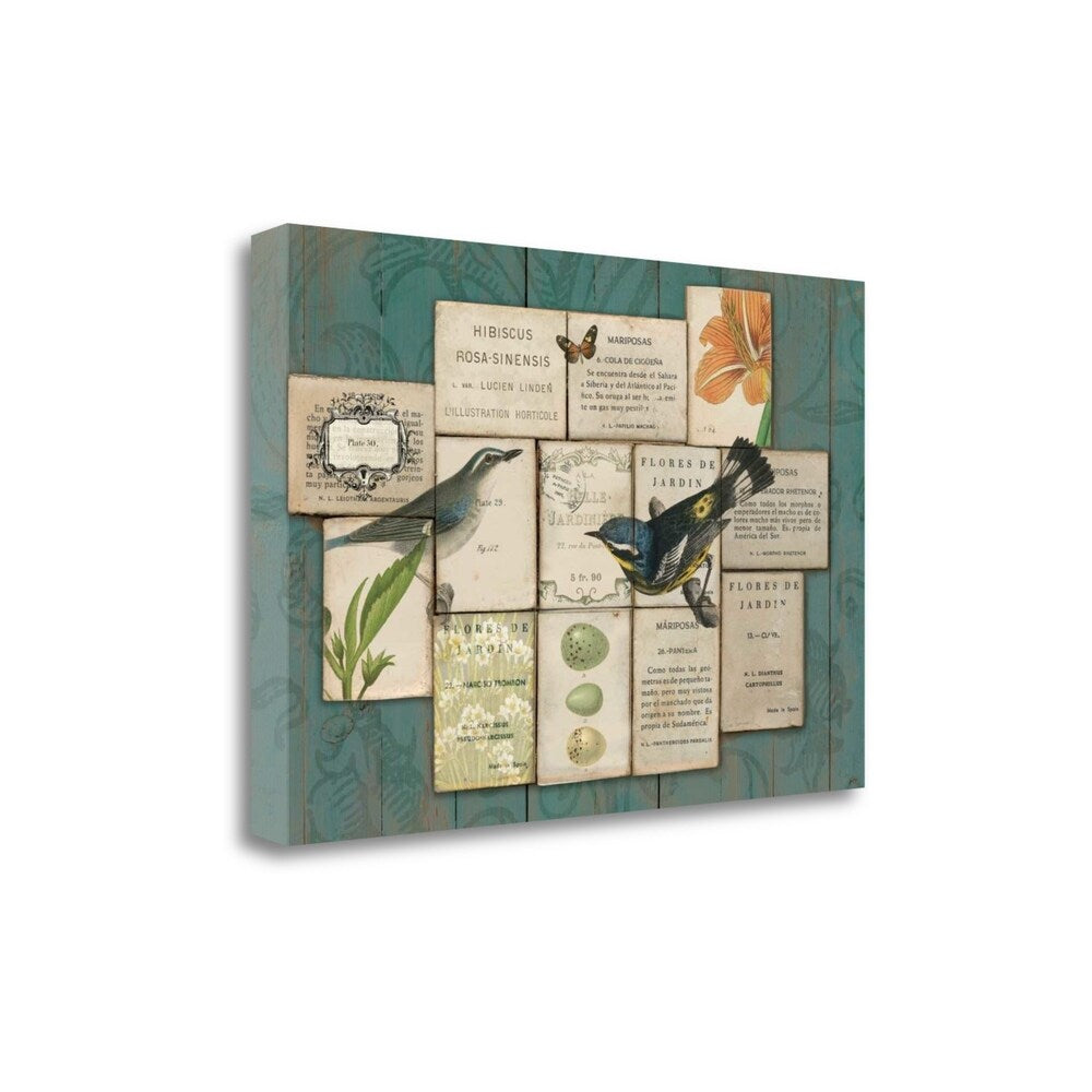 Birds Of The Garden By Sue Schlabach - Premium Giclee Art Print on Gallery Wrapped Canvas - Ready to Hang Wall Decor for Living Room, Bedroom & Office