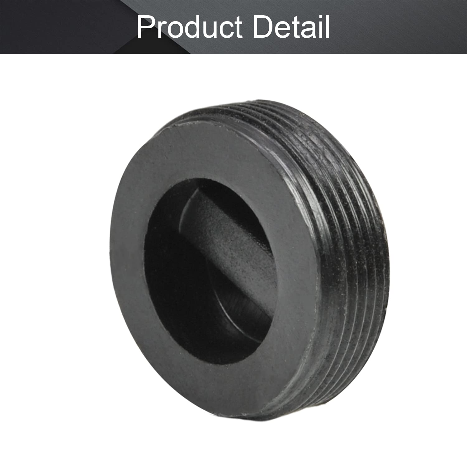 Yinpecly 22mm OD Carbon Brush Holder Caps - Motor Brush Cover Plastic Fitting Thread for Electric Grinder & Rotary Hammer - Black (2PCS) - Perfect for Power Tool Maintenance & DIY Projects