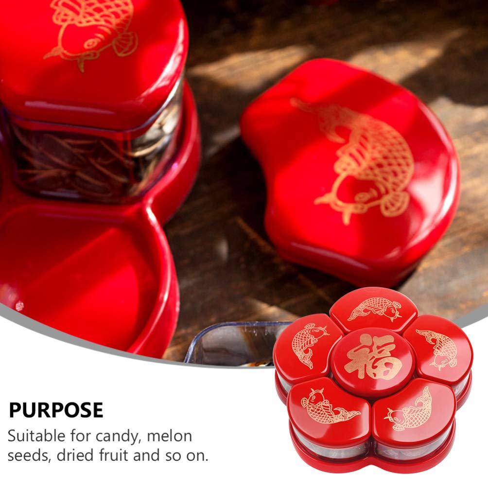 1Pc Plastic Candy Storage Box with Compartments - Dried Fruit, Snacks, Nuts Organizer - Perfect for Kitchen, Pantry, Party & Travel Use