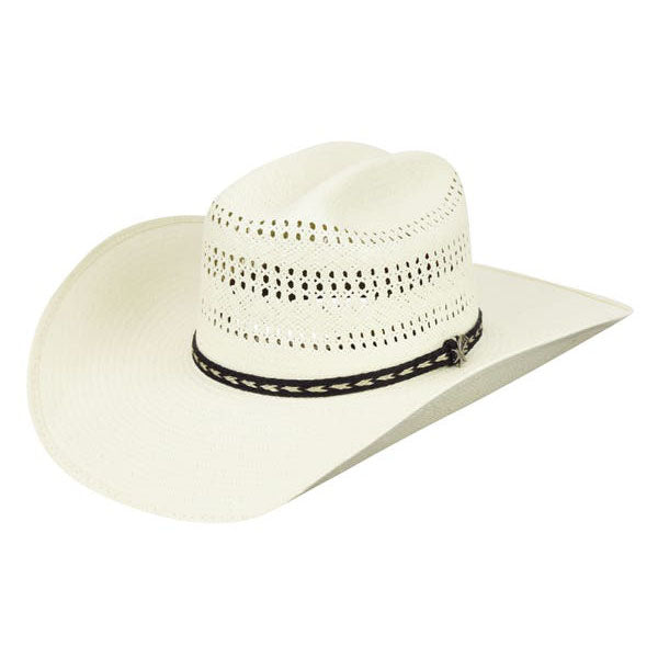 7X Lawman Vented Straw Cowboy Hat for Men - Breathable Sun Protection Outdoor Western Style - Perfect for Ranch Work, Hiking, and Summer Outdoor Activities