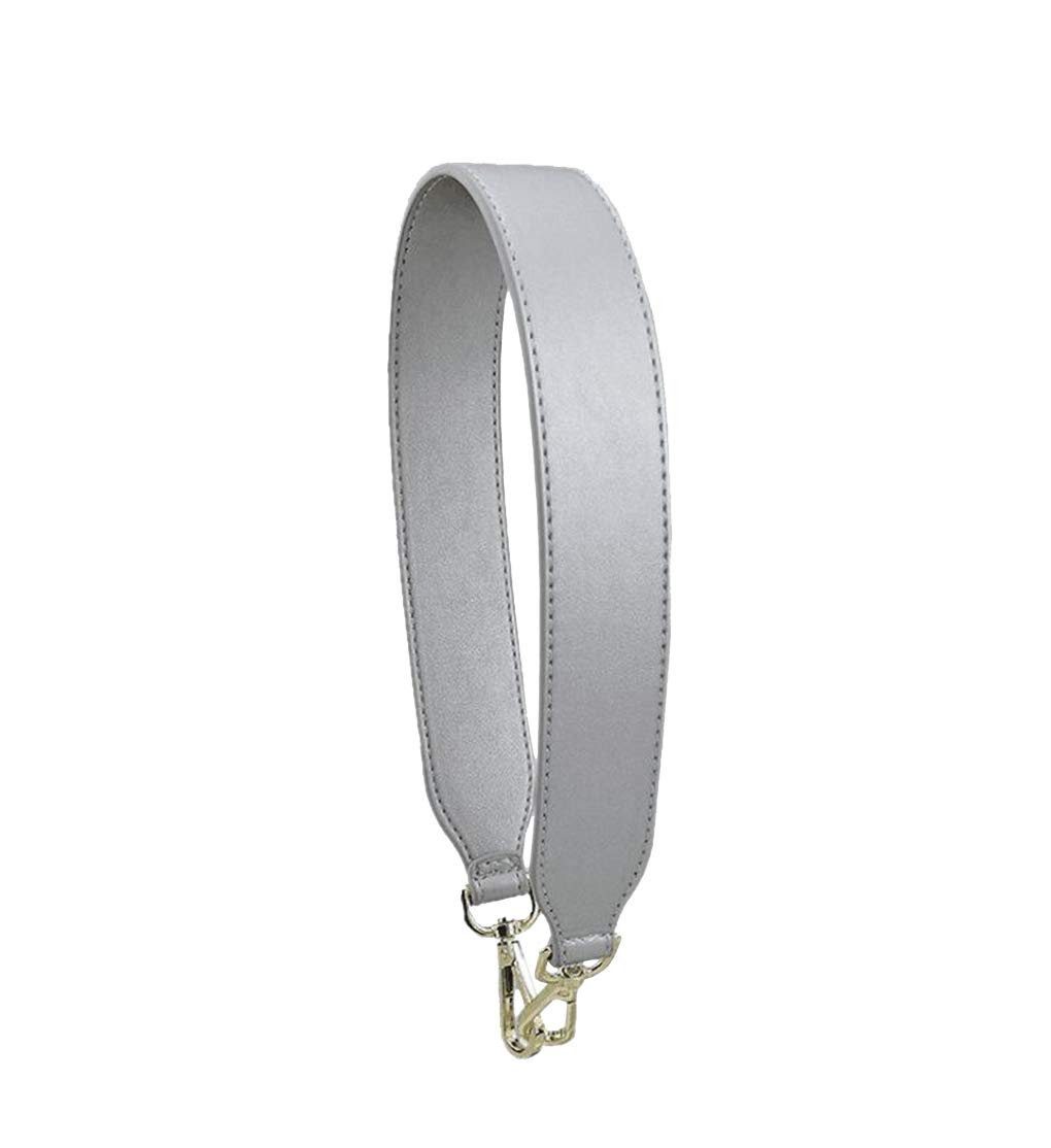 Simple Style Short Unadjustable Replacement Handbag Strap - PU Leather Shoulder Strap for Purses & Bags (Silver) | Perfect for Everyday Use, Office & Shopping