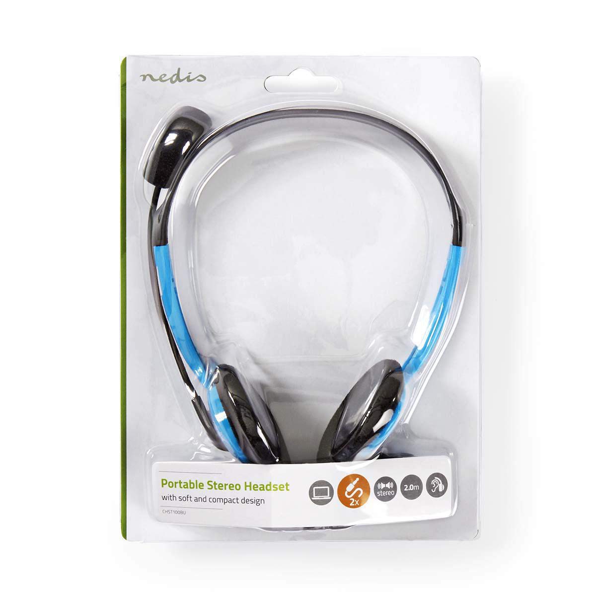 Nedis PC Gaming Headphones with Headband - 3.5mm Audio Jack for Computer, Laptop, Mobile - Perfect for Gaming, Online Classes & Remote Work