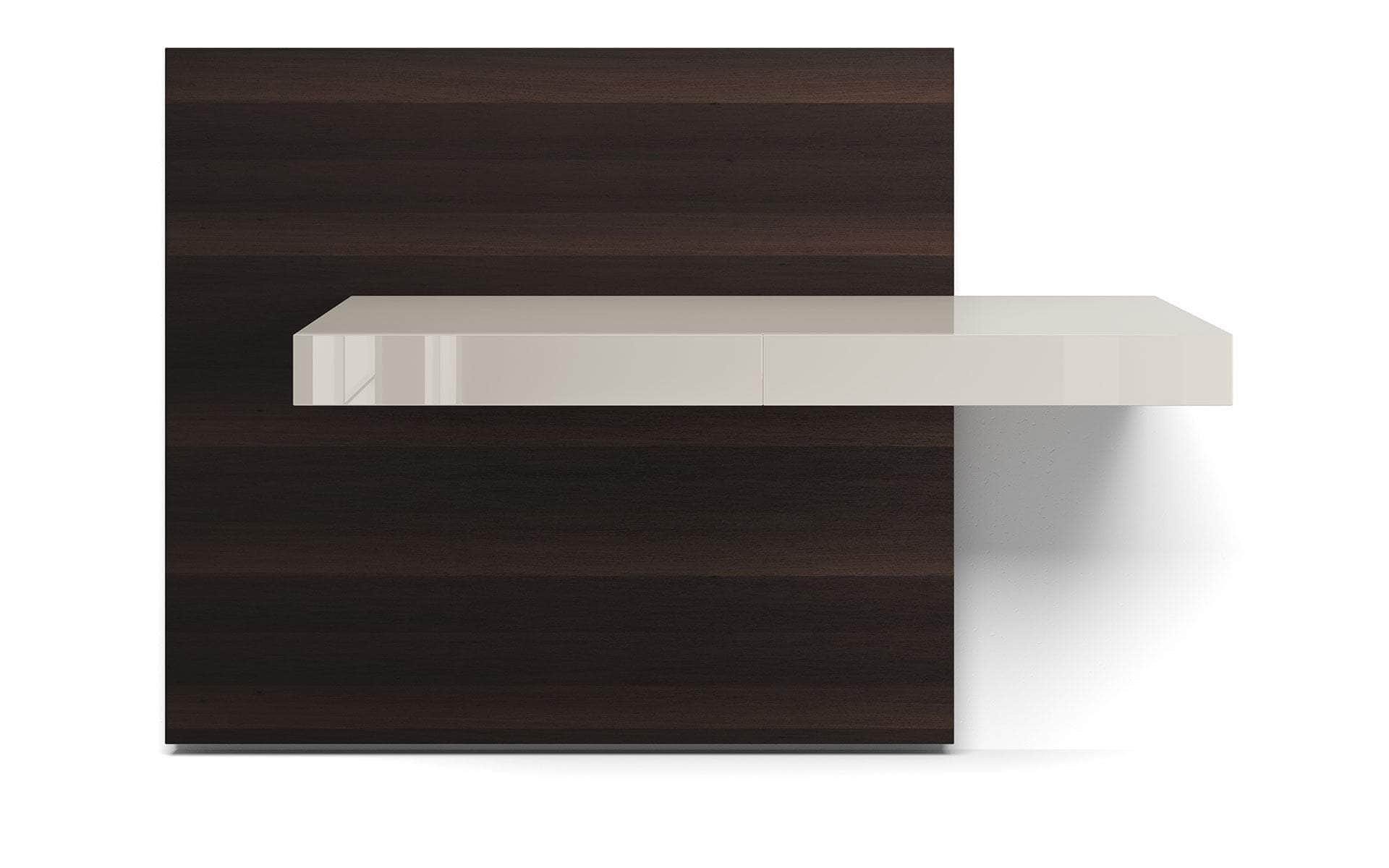 Premium Walker Desk in Glossy Chateau Gray & Smoked Oak - Modern Home Office Furniture for Remote Work & Study