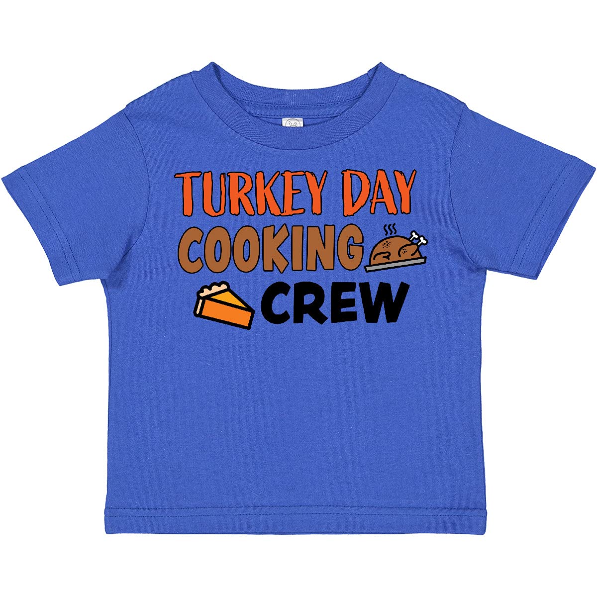 Inktastic Thanksgiving Turkey Day Cooking Crew T-Shirt - Fun Turkey & Toddler Design for Family Cooking & Holiday Celebrations