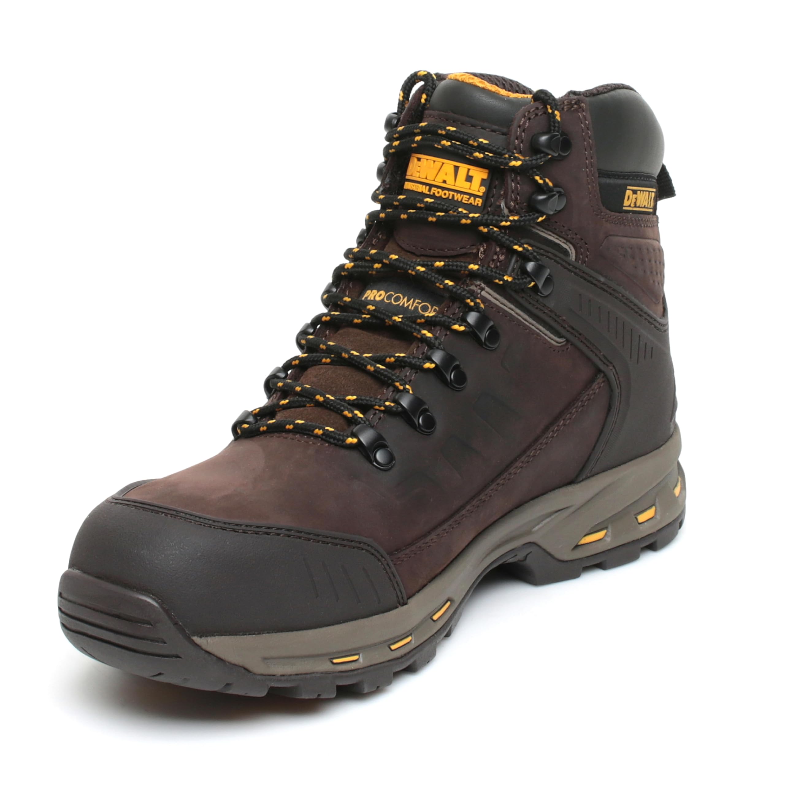 **DeWalt KIRKSVILLE PRO-LITE Brown Safety Boots - Men's Work Boots with Steel Toe, Slip & Oil Resistant - Ideal for Construction, Warehouse & Industrial Work**
