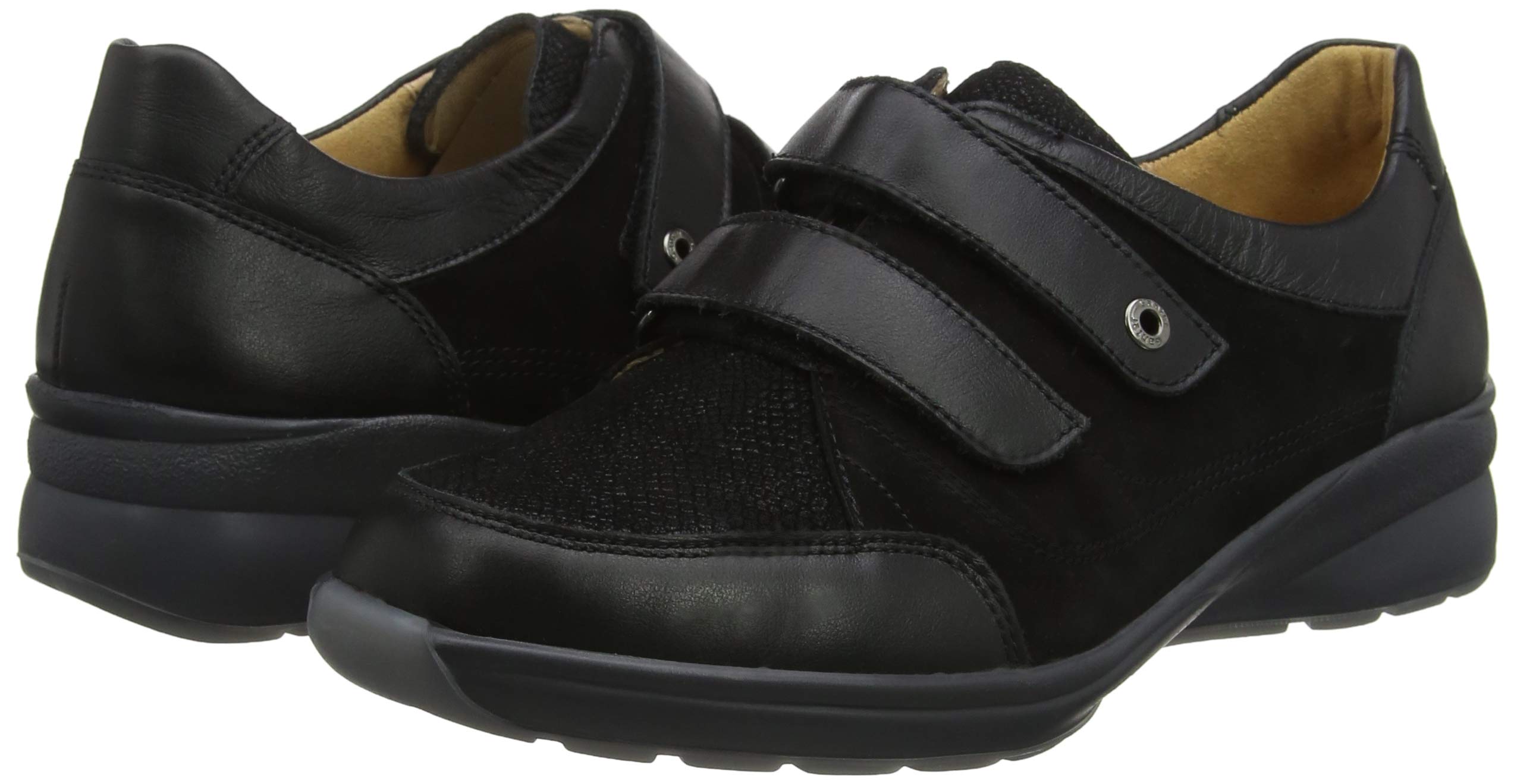 Women's Black Leather Loafers UK 3.5 - Comfortable Slip-On Shoes for Work, Office & Casual Wear