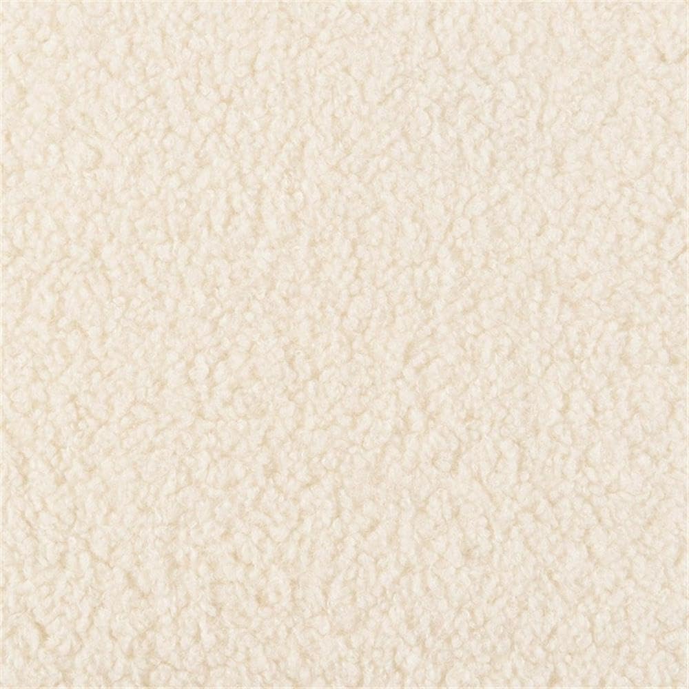 Home Square Charlotte Sherpa Furniture Accent Chair in Off White - Set of 2 Cozy Living Room Chairs for Small Spaces, Perfect for Reading Nook or Bedroom Sitting Area