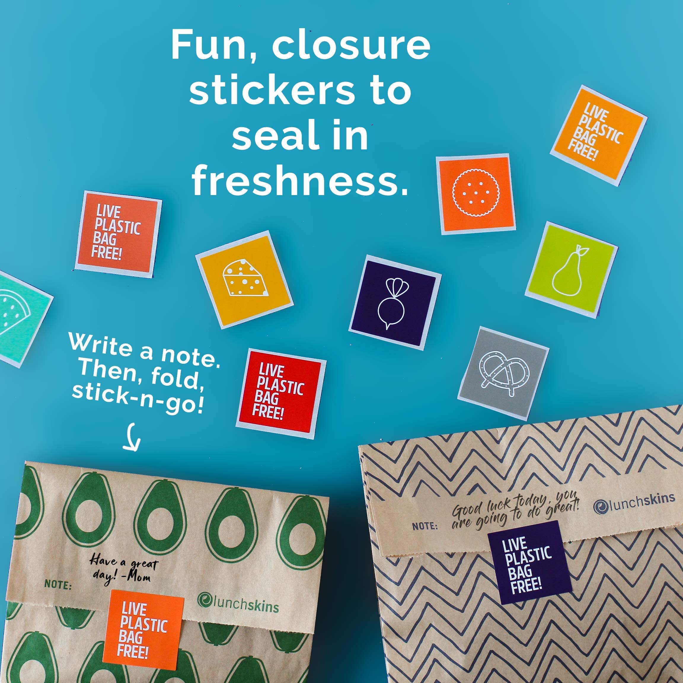Eco-Friendly Compostable XL Sandwich Bags - 50 Pack | Chevron Design | PFAS & BPA Free | Reusable Food Storage for School Lunches, Picnics & Meal Prep