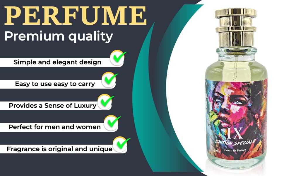 IX Edition Speciale Perfume for Women & Men | Impression of Parisi Terroni Unisex Extrait de Parfum | 3.4 Fl Oz / 100ml | Long Lasting 8-10 Hours | Perfect for Date Night, Office & Special Occasions