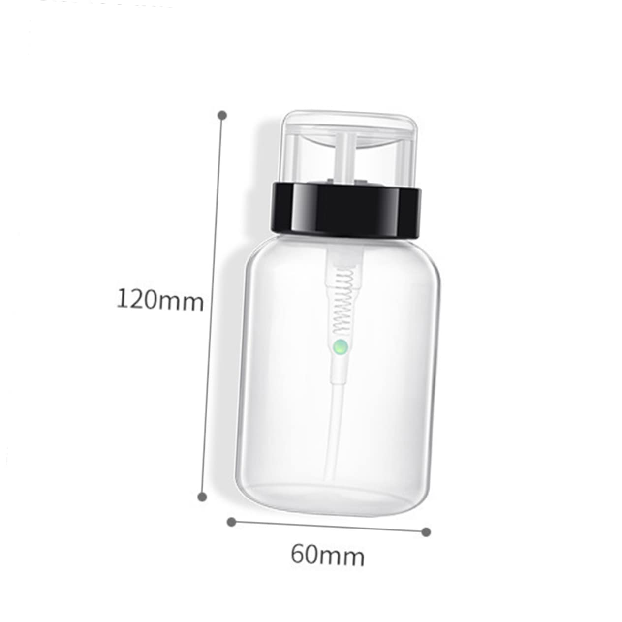 DOITOOL 200ml Empty Nail Polish Remover Bottles with Press Pump - Leakproof Refillable Dispenser for Salon, Travel & Home Nail Care