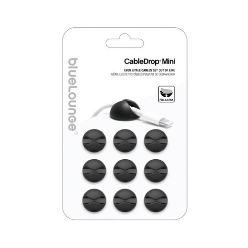 Bluelounge Cabledrop Mini - Cable Management Organizer for Desk & Home Office - Keep Wires Tidy Under Desk, Behind TV, or in Workspace
