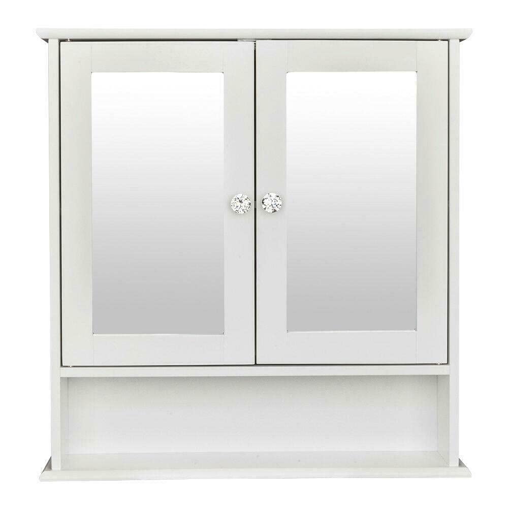 Wall Mounted Bathroom Cabinet with Mirror Door - Bathroom Storage Organizer for Bath, Kitchen & Shower - Space Saving Shelf for Toiletries, Cosmetics & Essentials - Perfect for Small Bathrooms & Apartment Living