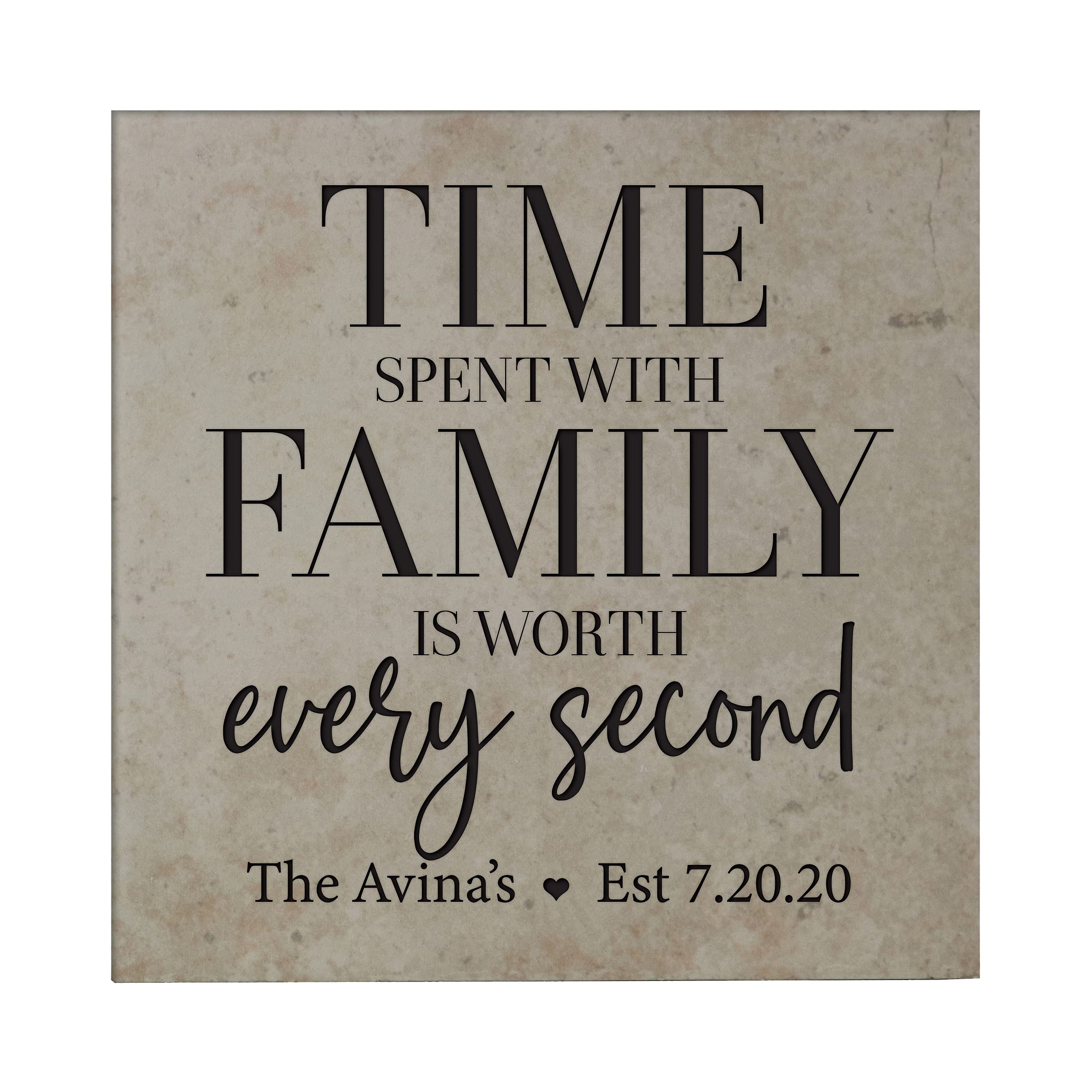 LifeSong Milestones Personalized Ceramic Trivets - Heat Resistant Kitchen Decor for Table Insulation, Home & Office Use - 5.75x5.75 Inch Family Keepsake (Perfect for Dining, Entertaining & Protecting Surfaces from Hot Dishes)