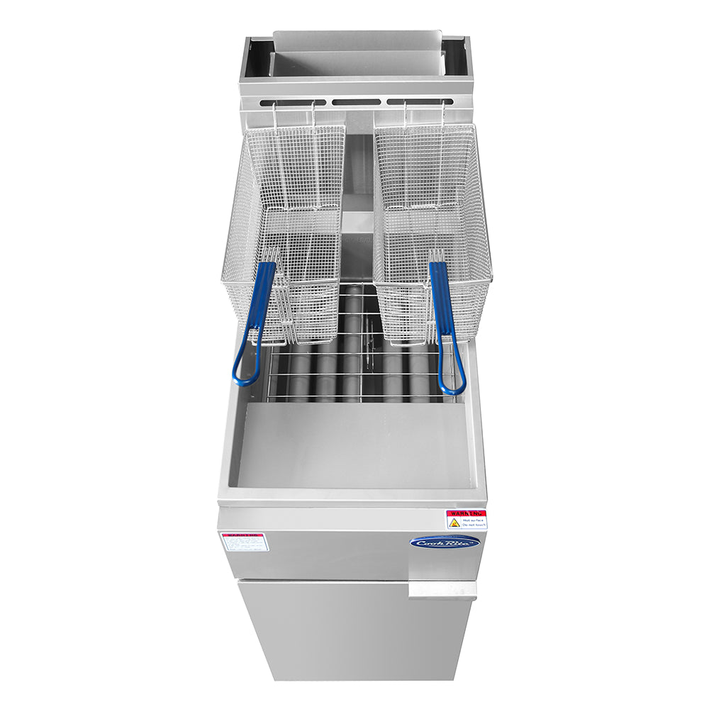 Atosa ATFS 40 40 Lb. Commercial Gas Deep Fryer - 102,000 BTU Heavy Duty Restaurant Equipment for Fast Food & Catering Businesses