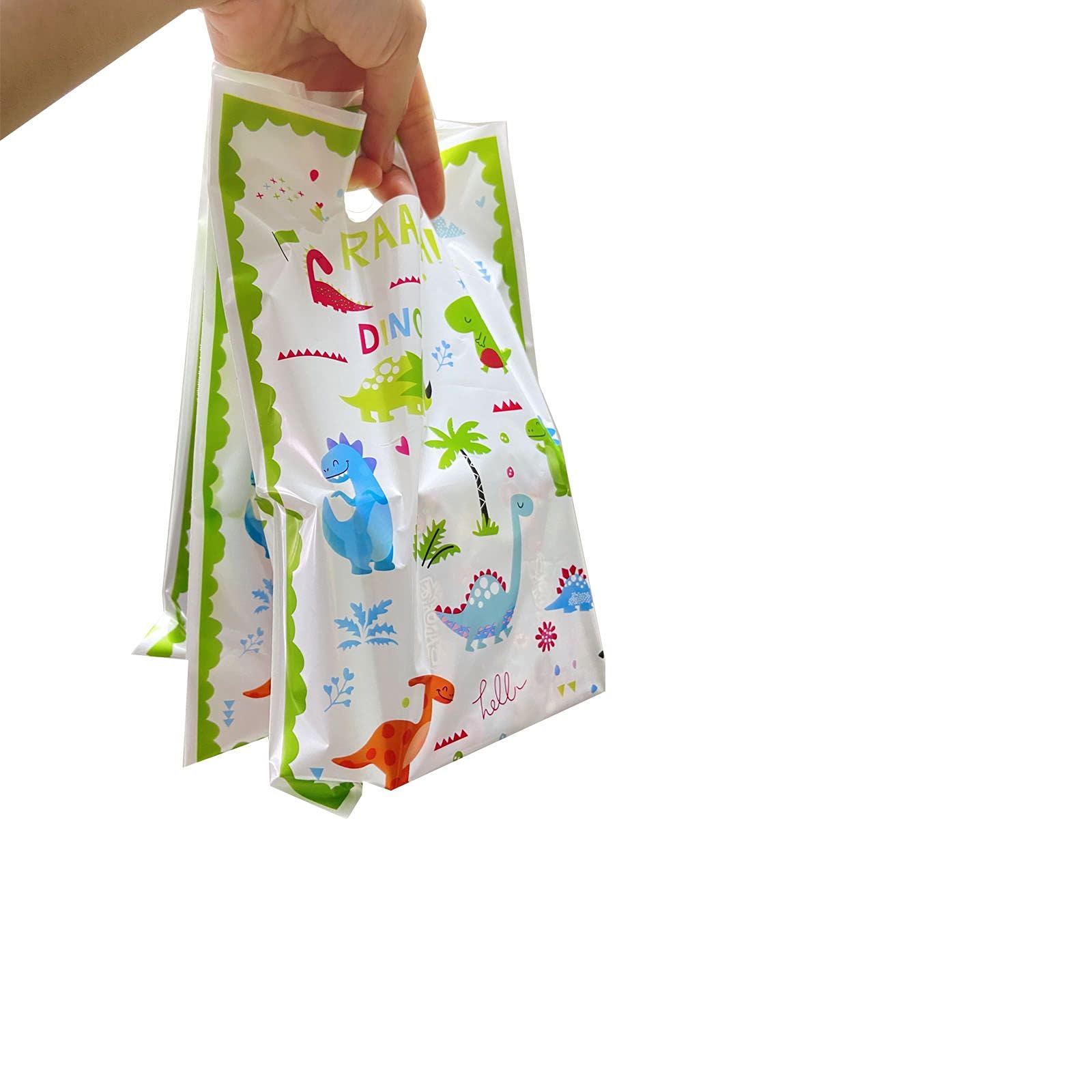 30PCS Dinosaur Themed Party Favor Bags - Dinosaur Gift Bags for Candy, Baby Shower & Birthday Party Supplies - Perfect for Kids' Dinosaur Birthday Party Favors & Classroom Rewards