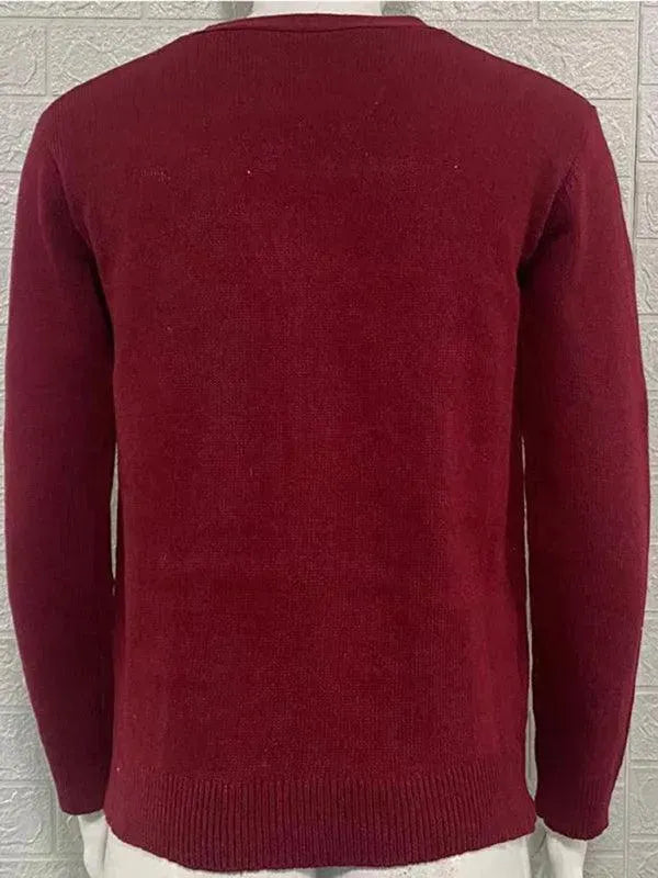 Men's Slim Fit V-Neck Cardigan Sweater - Lightweight Knit Pullover for Casual Wear, Office & Layering