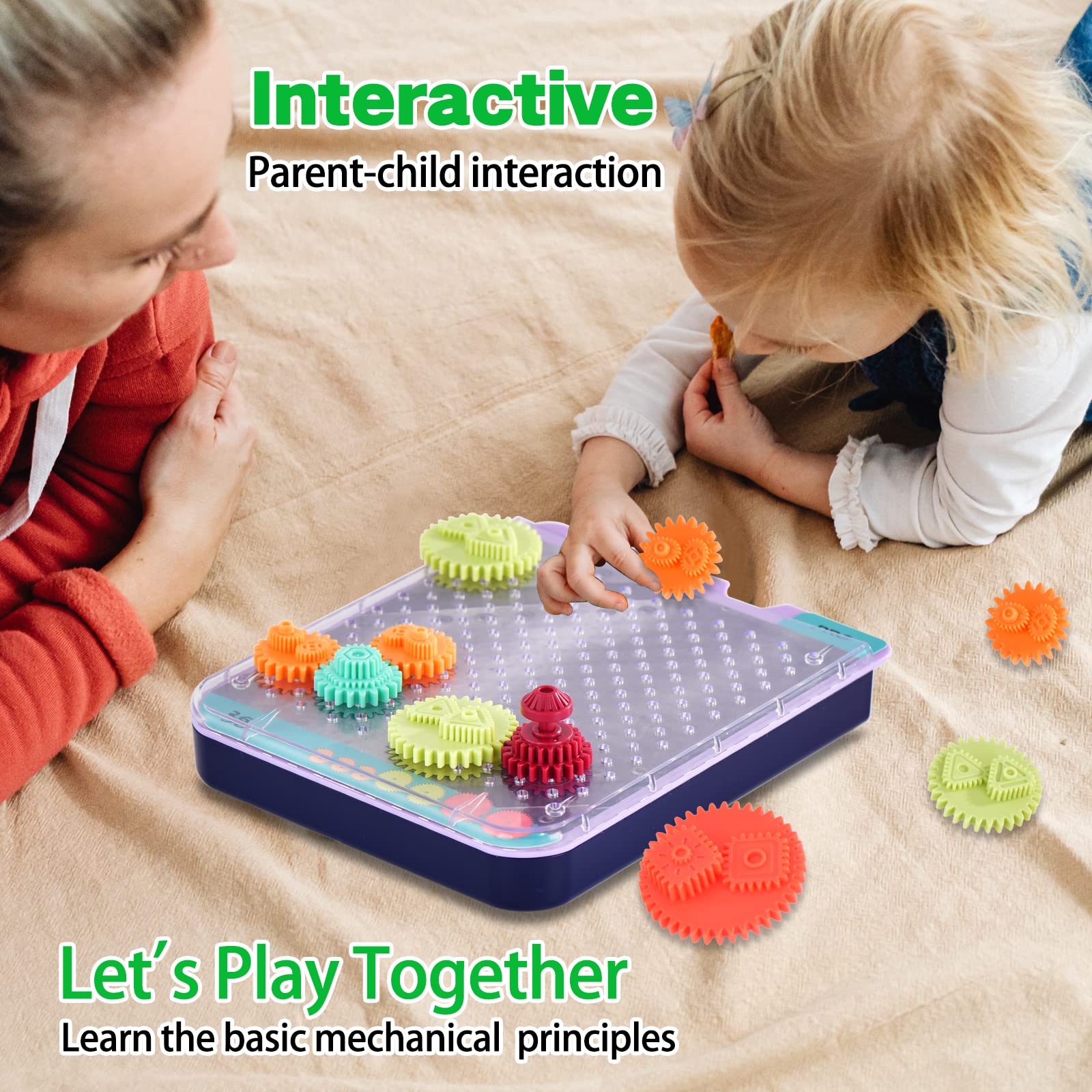 STEM Building Toys for Kids Ages 5-12 | Gears Construction Set for Toddlers & Children | Creative Learning, Critical Thinking & Montessori Educational Games | Perfect for Classroom, Homeschool & Playroom Activities