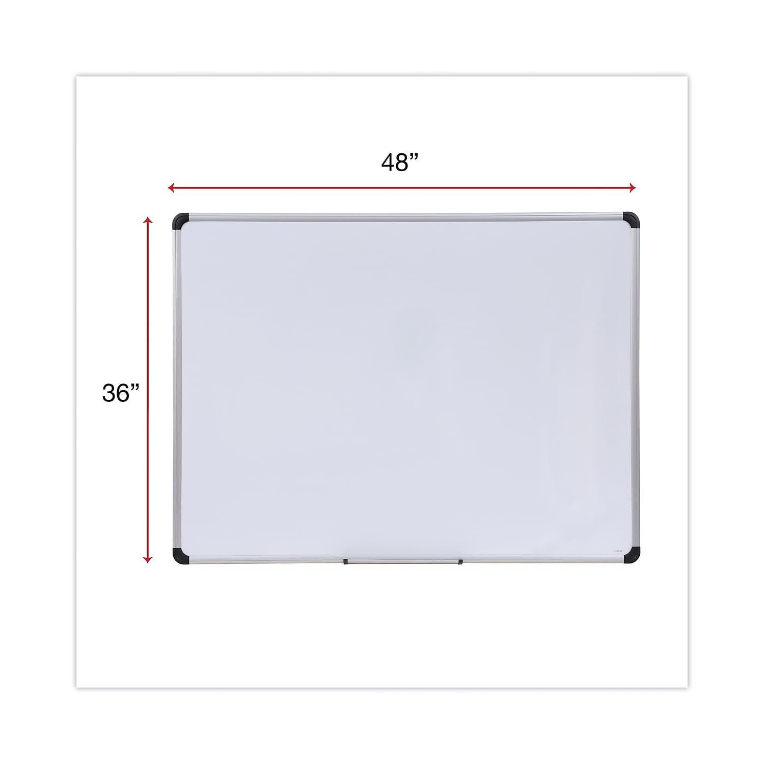 Universal 43734 Magnetic Dry Erase Whiteboard - 48x36 Inch Large White Board with Aluminum Frame for Office, Classroom & Home Use | Wall Mountable Whiteboard for Meetings, Teaching & Organization