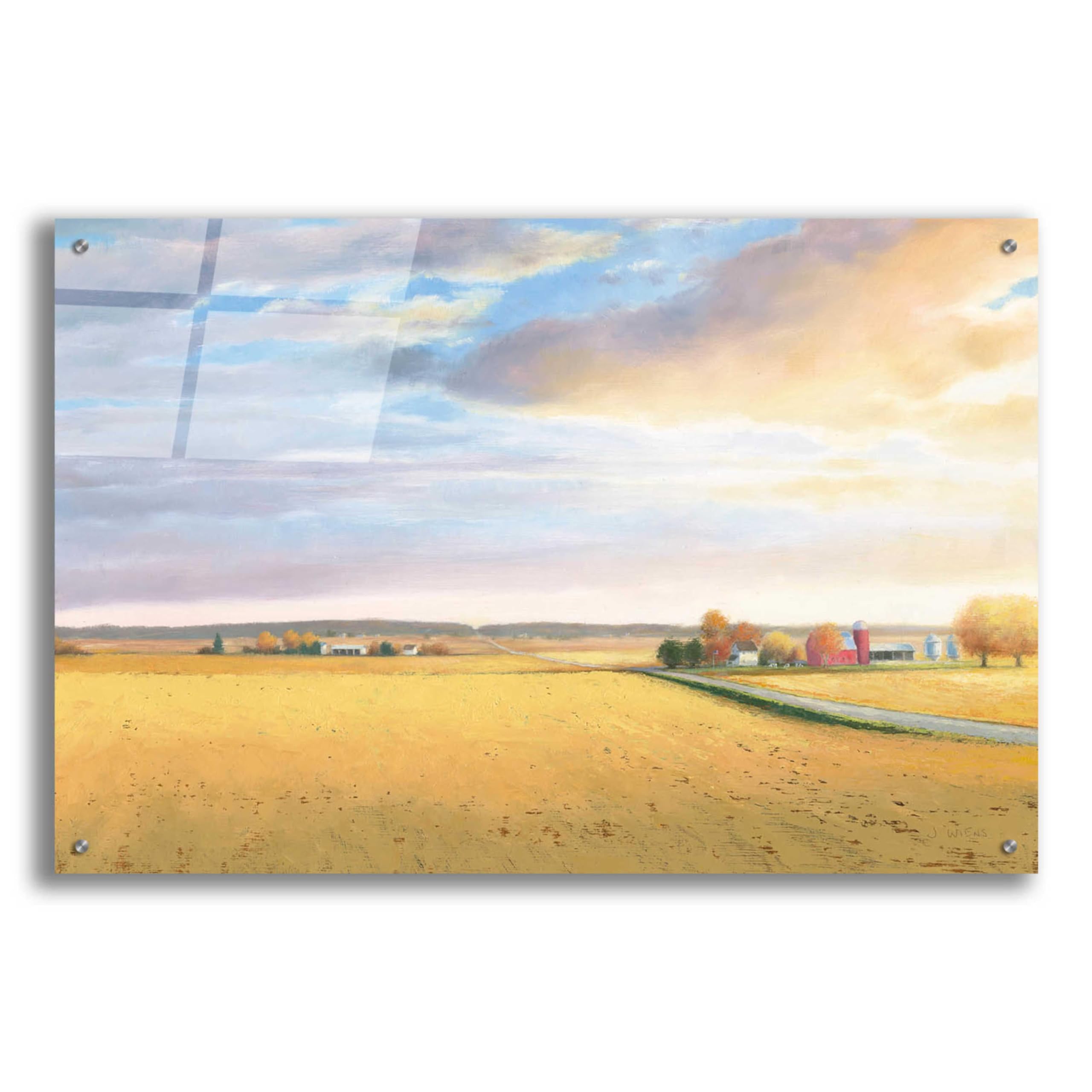 Epic 'Heartland Landscape' Acrylic Glass Wall Art by James Wiens - 36x24 Inches Modern Farmhouse Painting for Living Room, Bedroom & Office Decor