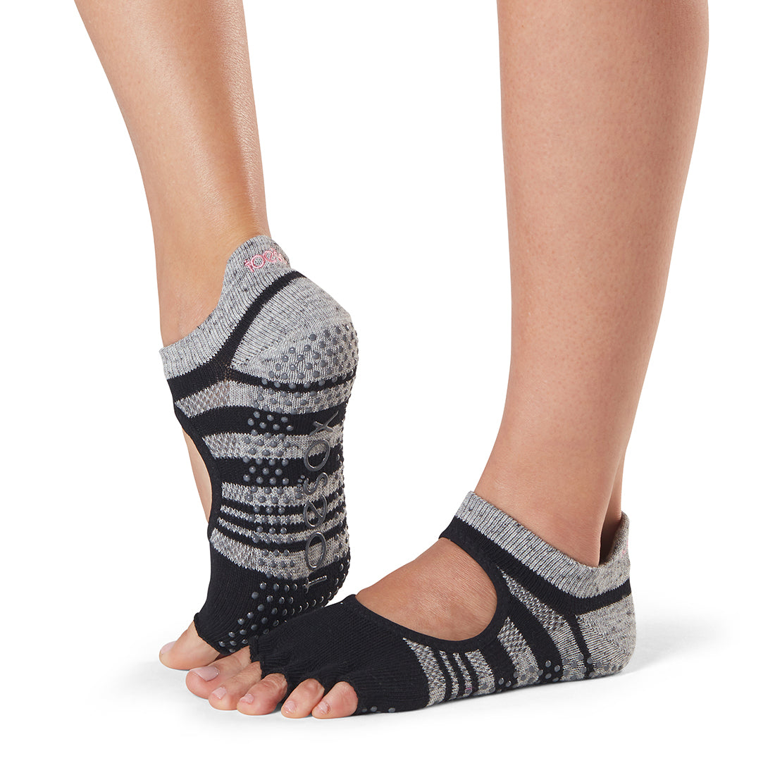 ToeSox Bellarina Grip Socks - Non-Slip Half Toe Dance Socks for Ballet, Yoga & Pilates | Perfect for Studio Practice and Performance