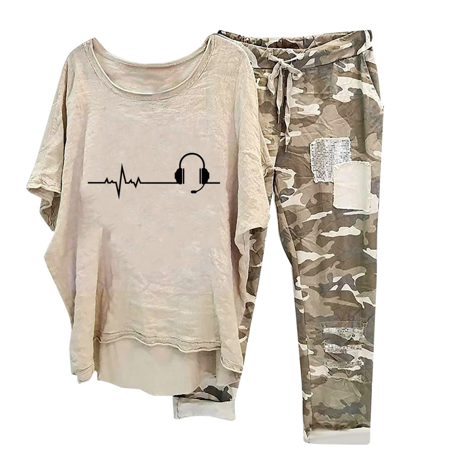 Women's Casual Lounge Wear Sets - 100% Cotton Linen Jogging Suits & Wide Leg Pants | Soft & Comfortable Outfits for Home, Yoga & Relaxation | Perfect Gift Set for Women (5-Piece Collection)