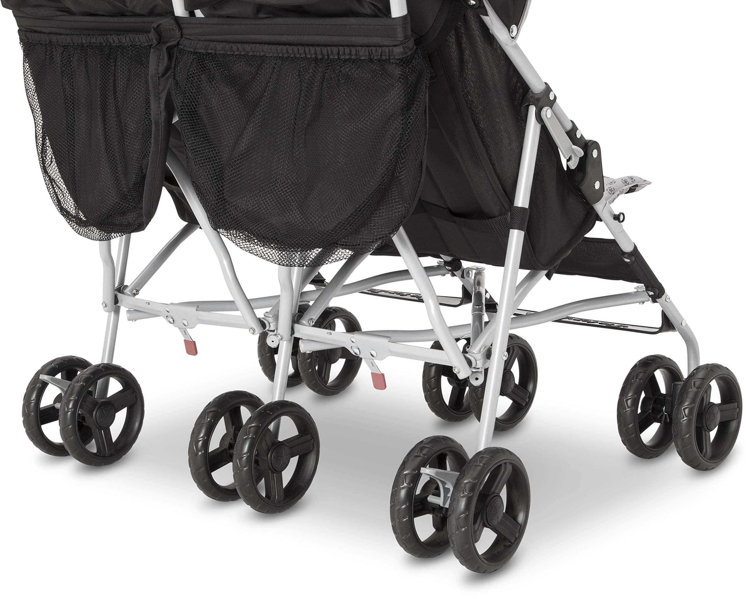 Jeep Scout Double Stroller for Toddlers - Side by Side Baby Stroller with Adjustable Canopy & Storage Basket, Charcoal Galaxy - Perfect for Twins, Siblings or Daycare Outings