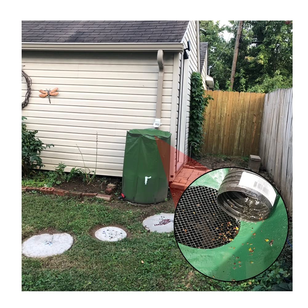 Portable Rain Barrel with Filter - 750L/100x98cm Garden Water Tank, Downspout Rainwater Collector Kit for Easy Assembly & Water Conservation | Perfect for Courtyard, Eaves & Eco-Friendly Gardening (Green)