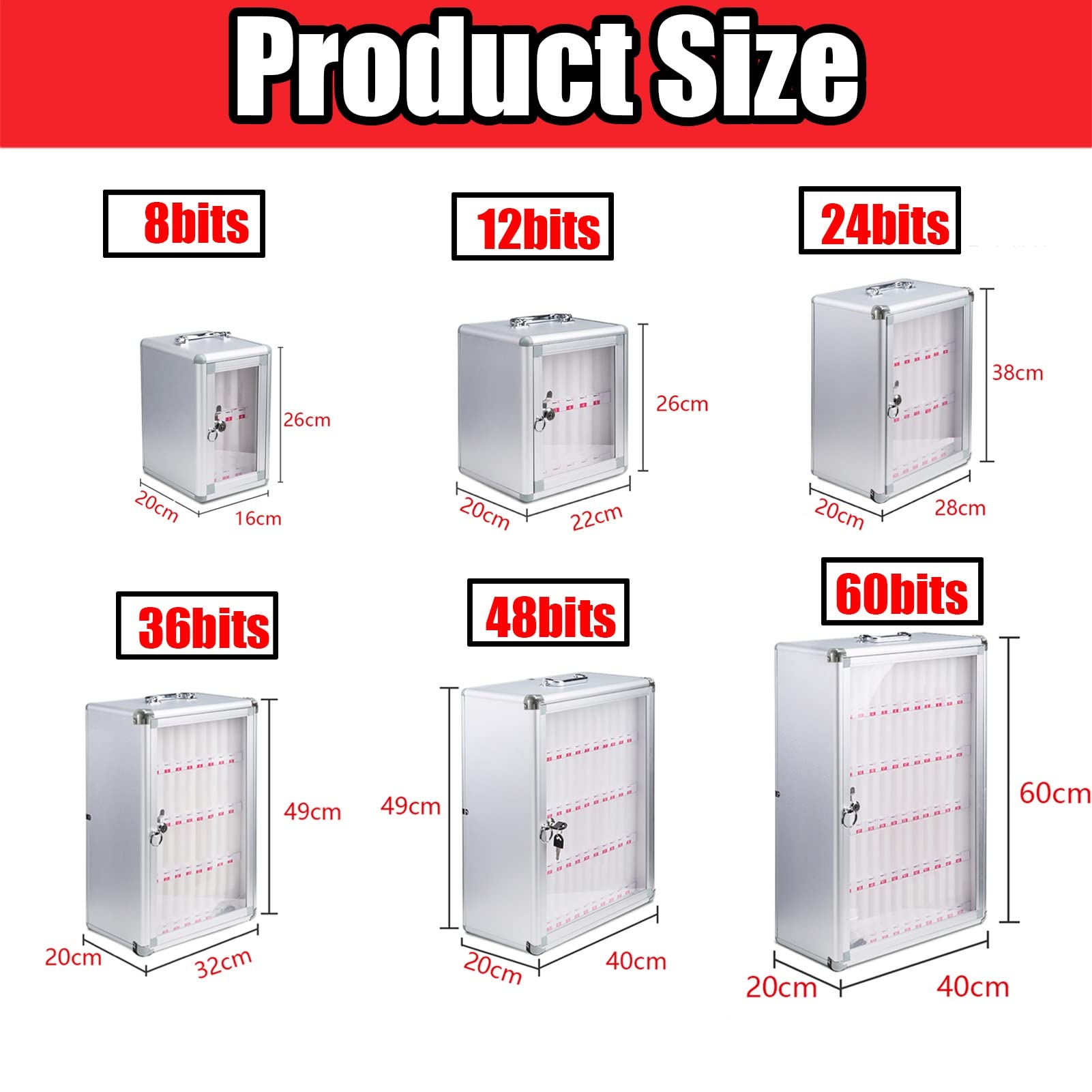 36-Slot Wall-Mounted Aluminum Alloy Phone Locker Cabinet - Secure Mobile Device Storage for Schools, Offices & Gyms - Lockable Cell Phone Management Box (36 Bits, Silver)