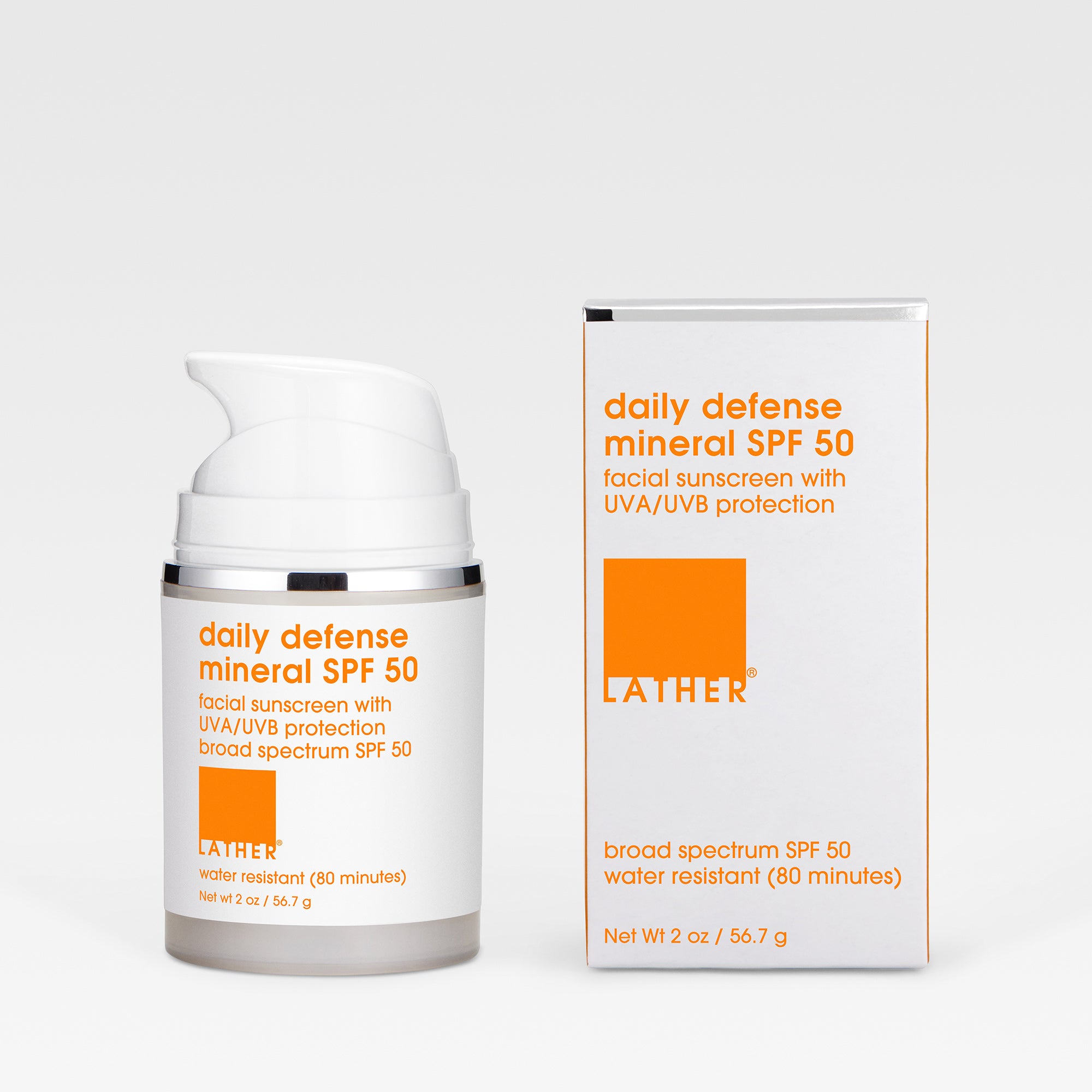 Daily Defense Mineral SPF 50 Facial Sunscreen - Oil-Free, Non-Greasy, Broad Spectrum Protection for Sensitive Skin | Perfect for Outdoor Activities, Beach Days & Daily Sun Protection