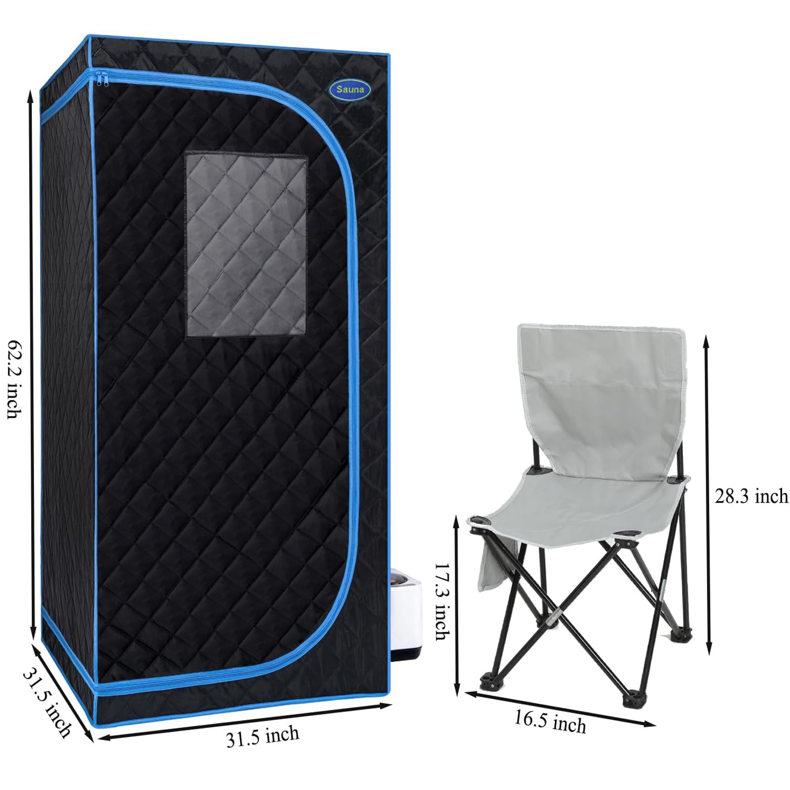 LTCCDSS Portable Steam Sauna Tent for Home - Fast Heating Personal SPA with Steam Generator & Chair - Indoor Sauna for Relaxation, Detox & Weight Loss at Home