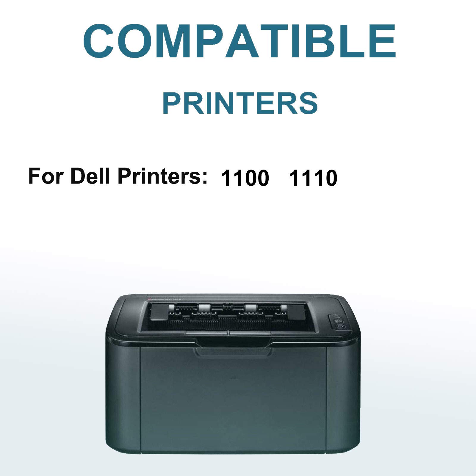 5-Pack High Capacity 1100/1110 Compatible Toner Cartridge Replacement for Dell 310-6640 (J9833) - Black Printer Ink - Perfect for Office, Home & Business Printing Needs