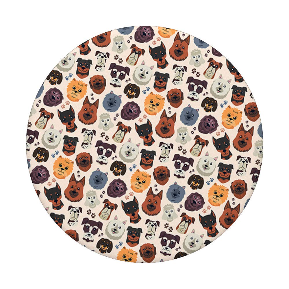 Funny Dog Faces PopSockets Swappable PopGrip for iPhone & Android - Cute Gift for Dog Lovers & Pet Owners - Perfect for Selfies, Video Calls & Daily Use
