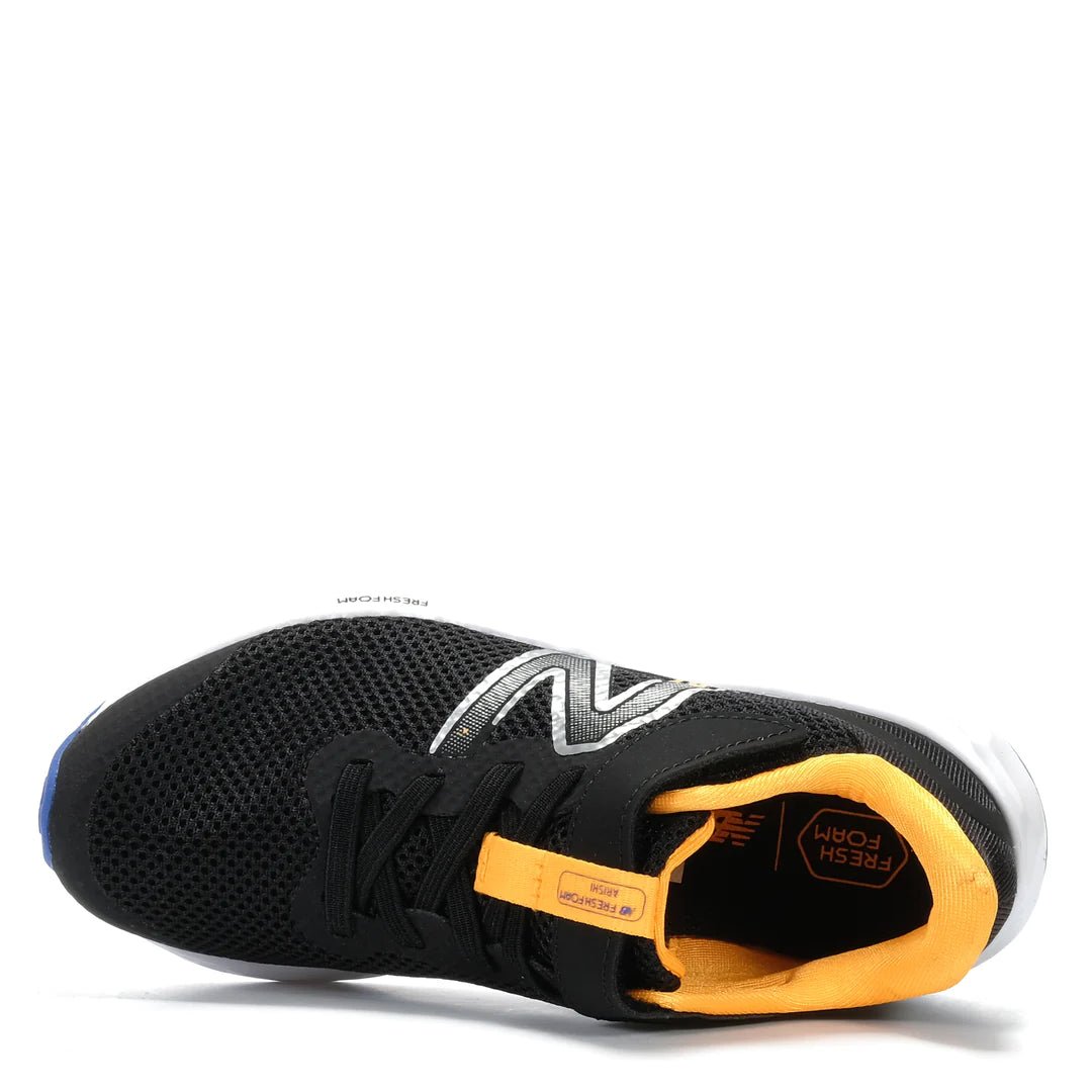 New Balance Kids Arishi V4 Running Shoes - Black/Orange - Lightweight & Comfortable for Active Play, School & Sports