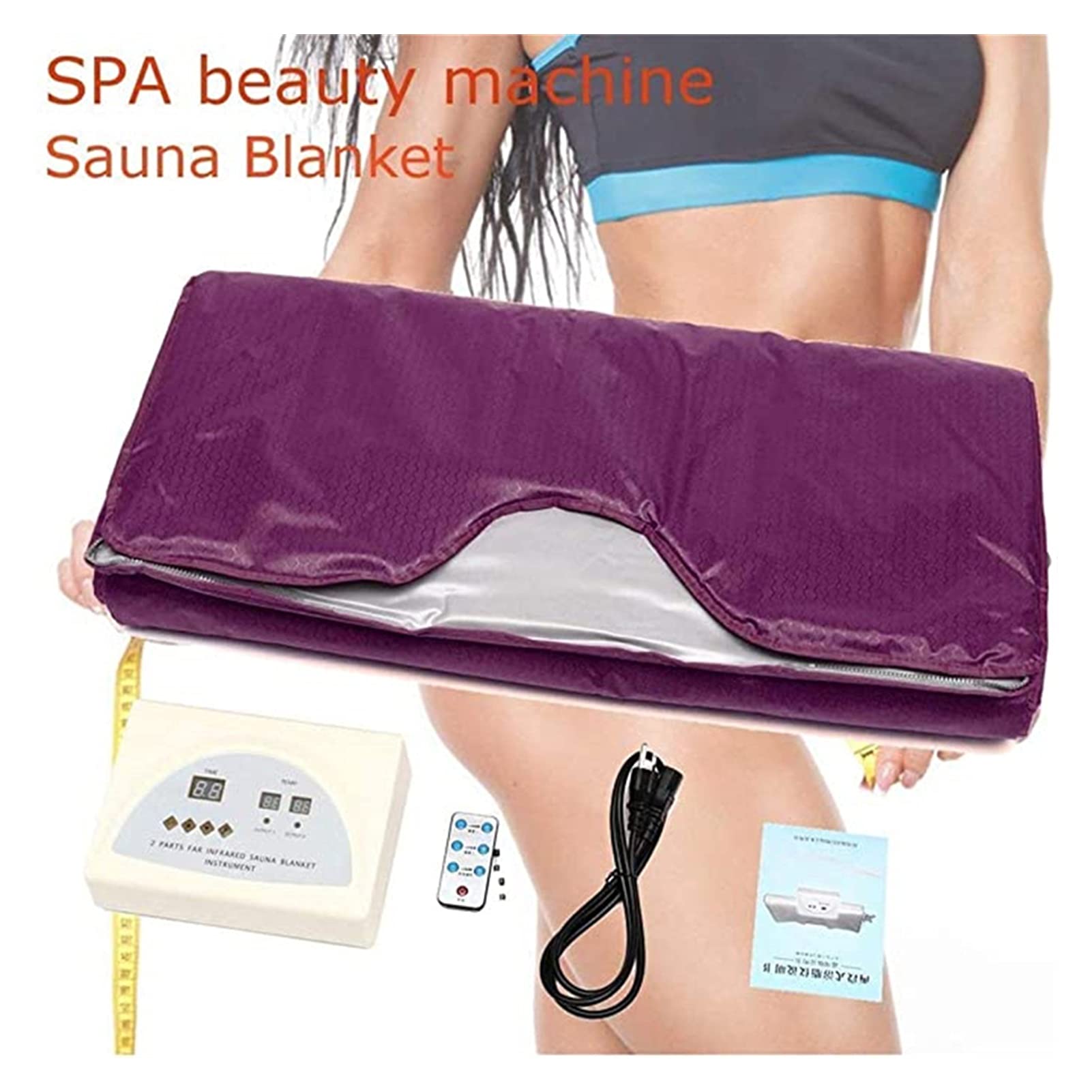 Infrared Sauna Blanket for Weight Loss & Detox - Portable Body Shaping Therapy, Anti-Aging Beauty & Slimming Fitness Equipment (Purple) - Perfect for Home Spa, Post-Workout Recovery & Relaxation