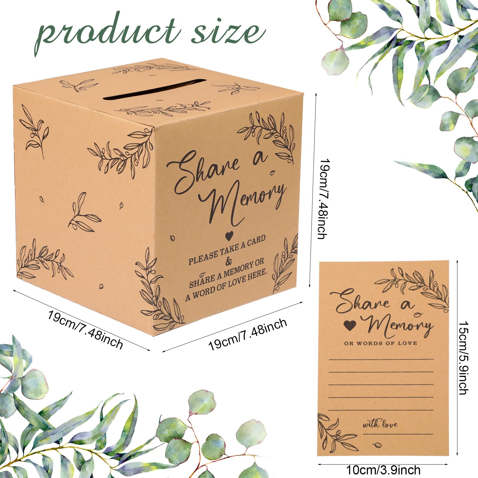 50 Pcs Kraft Memory Cards for Life Events - Funeral, Graduation, Wedding, Bridal Shower, Birthday, Anniversary & Retirement - Guest Book Alternative for Cherished Memories & Keepsakes (Perfect for Scrapbooking & Photo Albums)