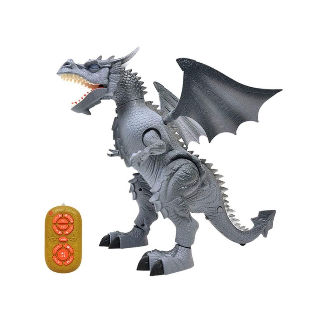 Remote Control Walking Dinosaur Toy for Kids - Large Intelligent Electric Dinosaur with Simulation Animal Design (Gray) | Perfect for Birthday Gifts, STEM Learning & Pretend Play