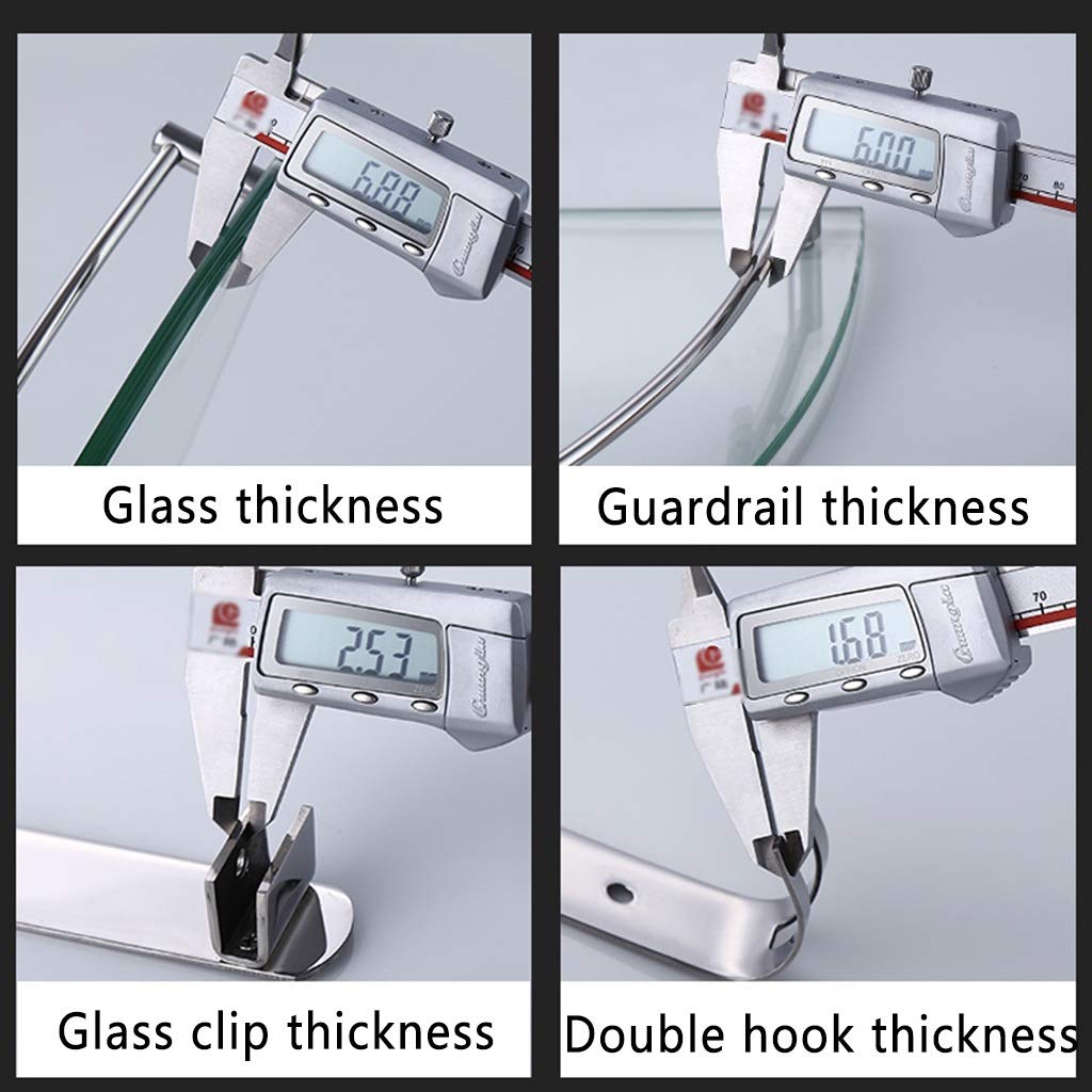 Glass Triangle Bathroom Shelf - Wall-Mounted Corner Storage for Shower & Kitchen