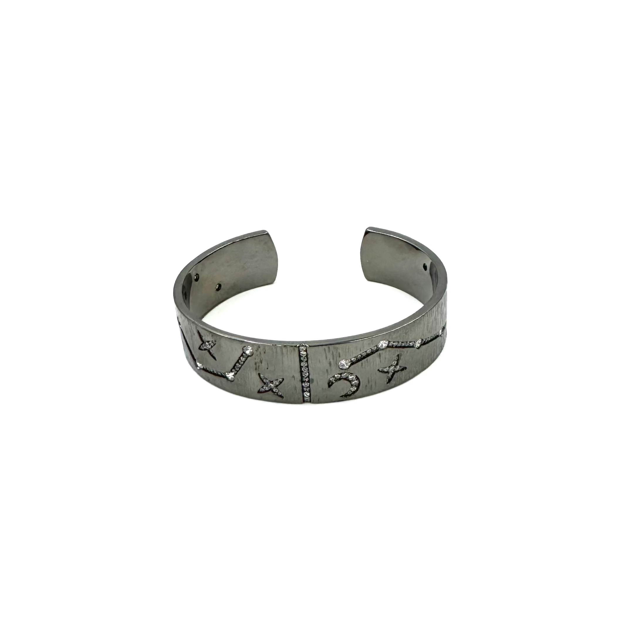 Ashley Gold Stainless Steel CZ Astrology Bangle Bracelet for Women - Zodiac Sign Jewelry Gift for Birthday, Anniversary & Special Occasions