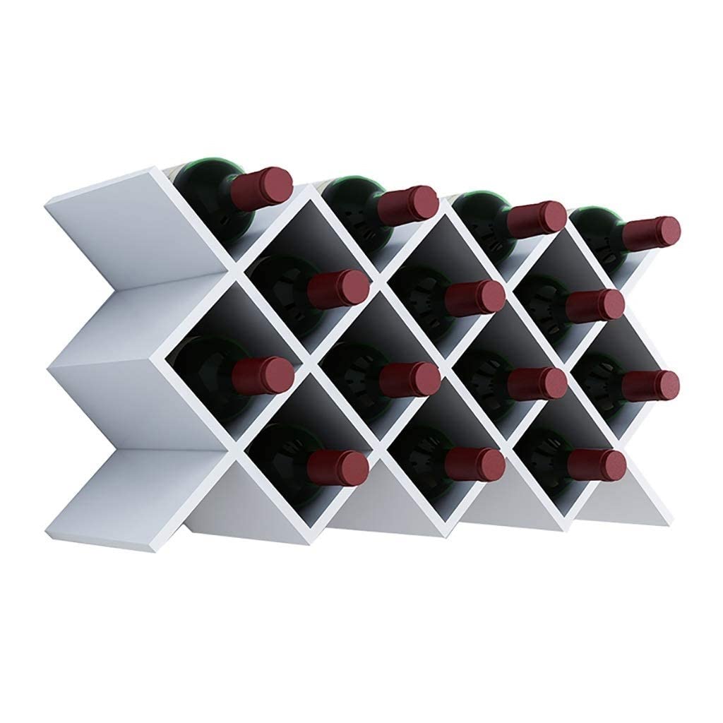 Wall-Mounted Wooden Wine Rack - Space Saving Wine Bottle Holder & Display Shelf for Kitchen, Bar or Dining Room - Holds Multiple Bottles for Stylish Storage & Organization