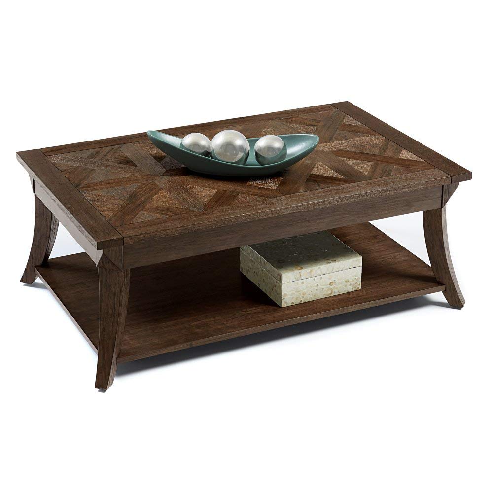 Progressive Furniture Appeal Rectangular Cocktail Table - Dark Poplar Finish | Modern Living Room Centerpiece for Small Spaces & Home Decor