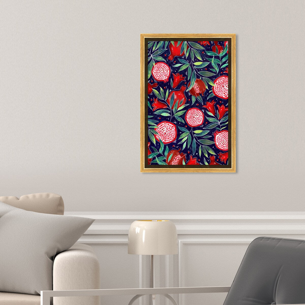 Blooming Tropical Flowers Framed Canvas Wall Art - White Cabin & Lodge Decor for Kitchen, Living Room, Bedroom | Nature Inspired Floral Print for Home & Office