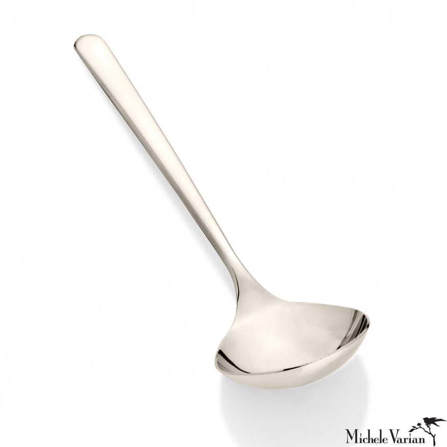 Premium Stainless Steel Champagne Soup Ladle - Elegant Serving Spoon for Soups, Stews & Punch - Perfect for Parties, Catering & Fine Dining