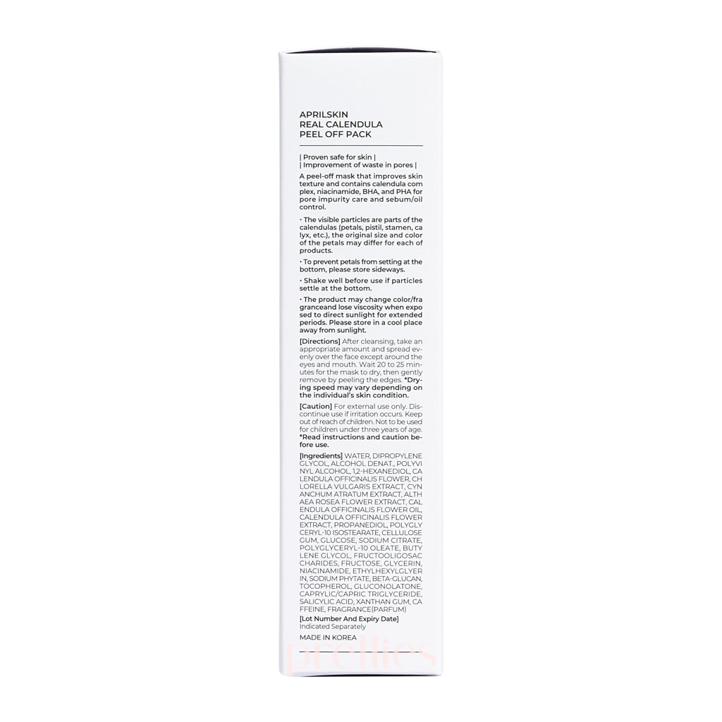 Aprilskin Real Calendula Peel Off Mask 100g - Korean Face Mask for Deep Cleansing & Pore Minimizing - Perfect for Acne-Prone & Oily Skin Care Routine