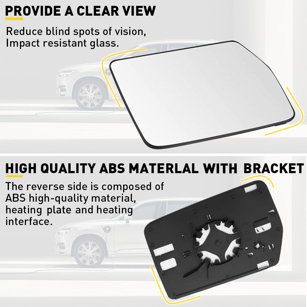 Heated Rearview Side Mirror Glass Replacement for 2004-2010 Ford F150 & 2006-2008 Lincoln Mark LT - Perfect for Winter Driving and Enhanced Visibility