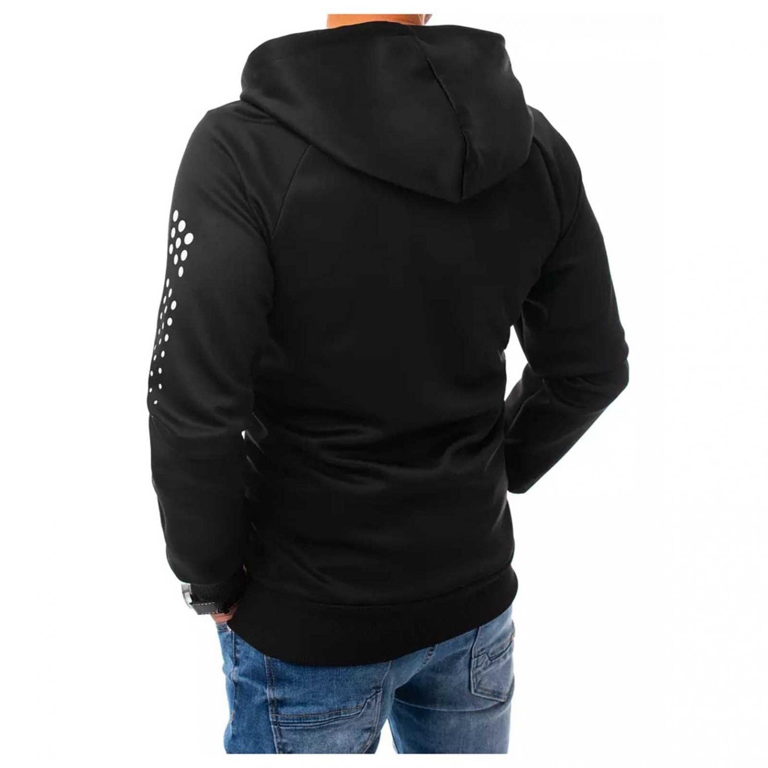 Men's Color Block Zip Up Hoodie - Stylish Full Zip Front Sweatshirt with Hood for Casual Wear, Gym & Outdoor Activities
