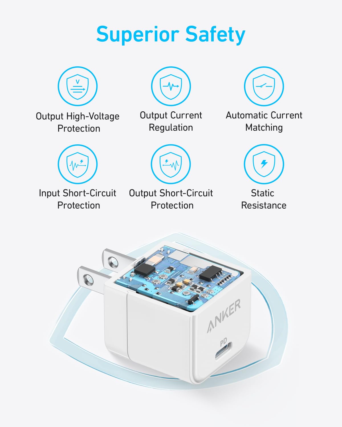 Anker 20W USB C Charger Block & Cable 2-Pack - Fast Charging for iPhone 16/15 Series, Samsung Galaxy, Google Pixel, iPad - Perfect for Home, Office & Travel (Includes 2 Chargers & 2 Cables)