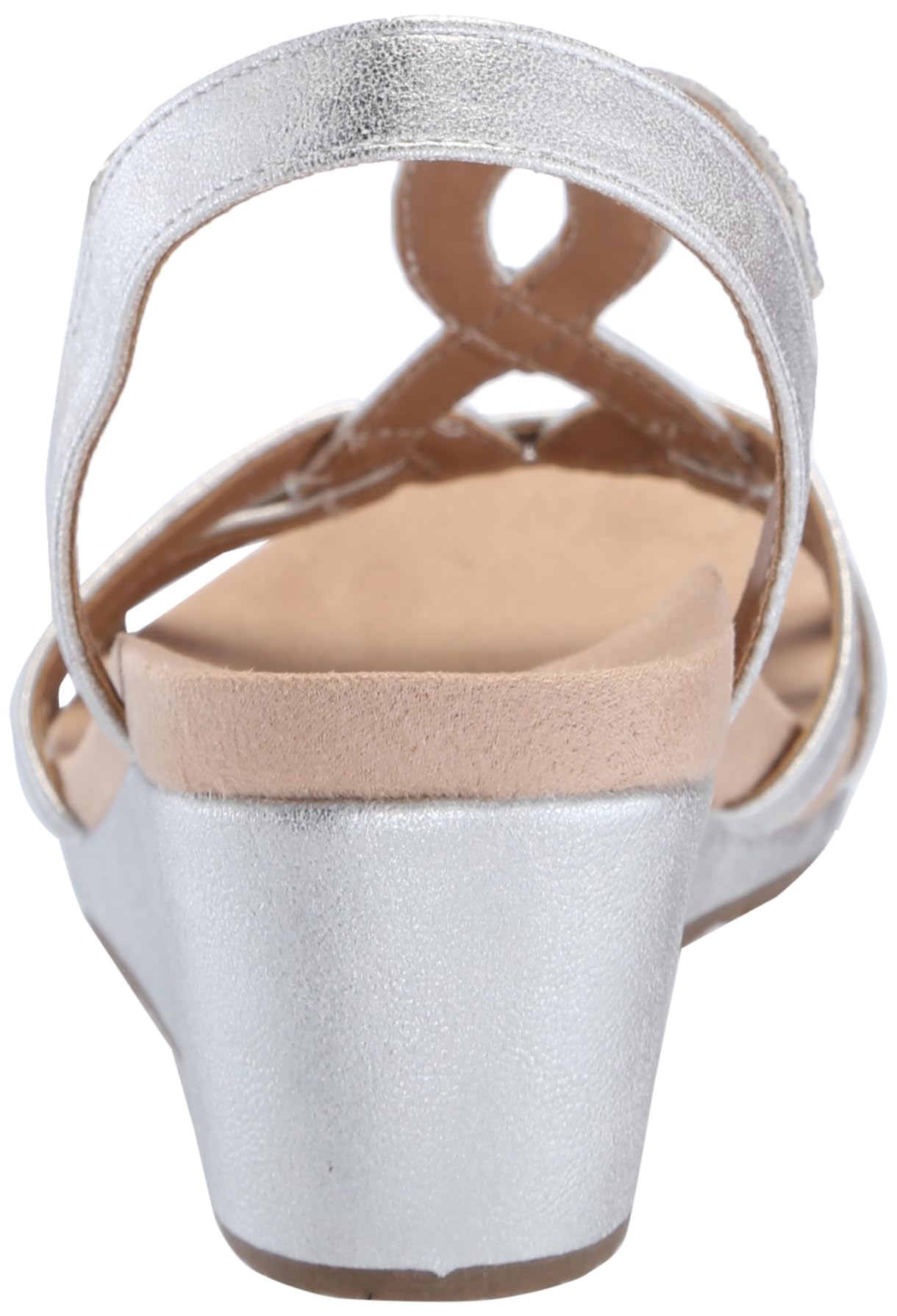 LifeStride Women's Monaco Strappy Wedge Sandals - Comfortable Summer Casual Shoes with Ankle Strap for Walking, Beach, Vacation & Outdoor Activities