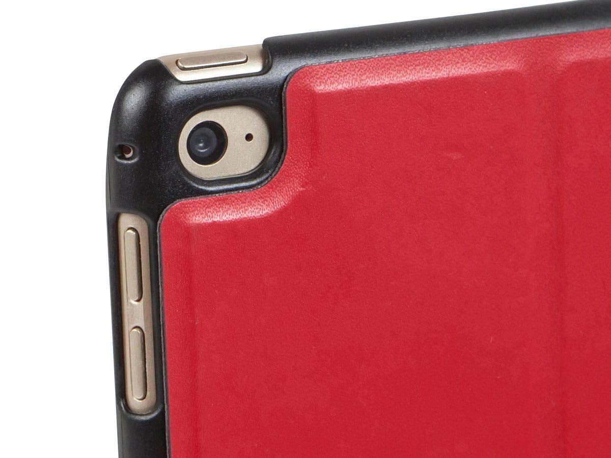 Premium Synthetic Leather Stand & Magnetic Cover for iPad Air 2 - Sleek Red | Perfect for Home, Office & Travel Protection