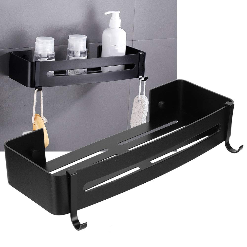 Black Wall Mount Shower Shelf for Bathroom - Rustproof Stainless Steel Bath Organizer with 3-Tier Storage - Perfect for Shampoo, Soap & Bath Essentials - Ideal for Home, Apartment & RV Use